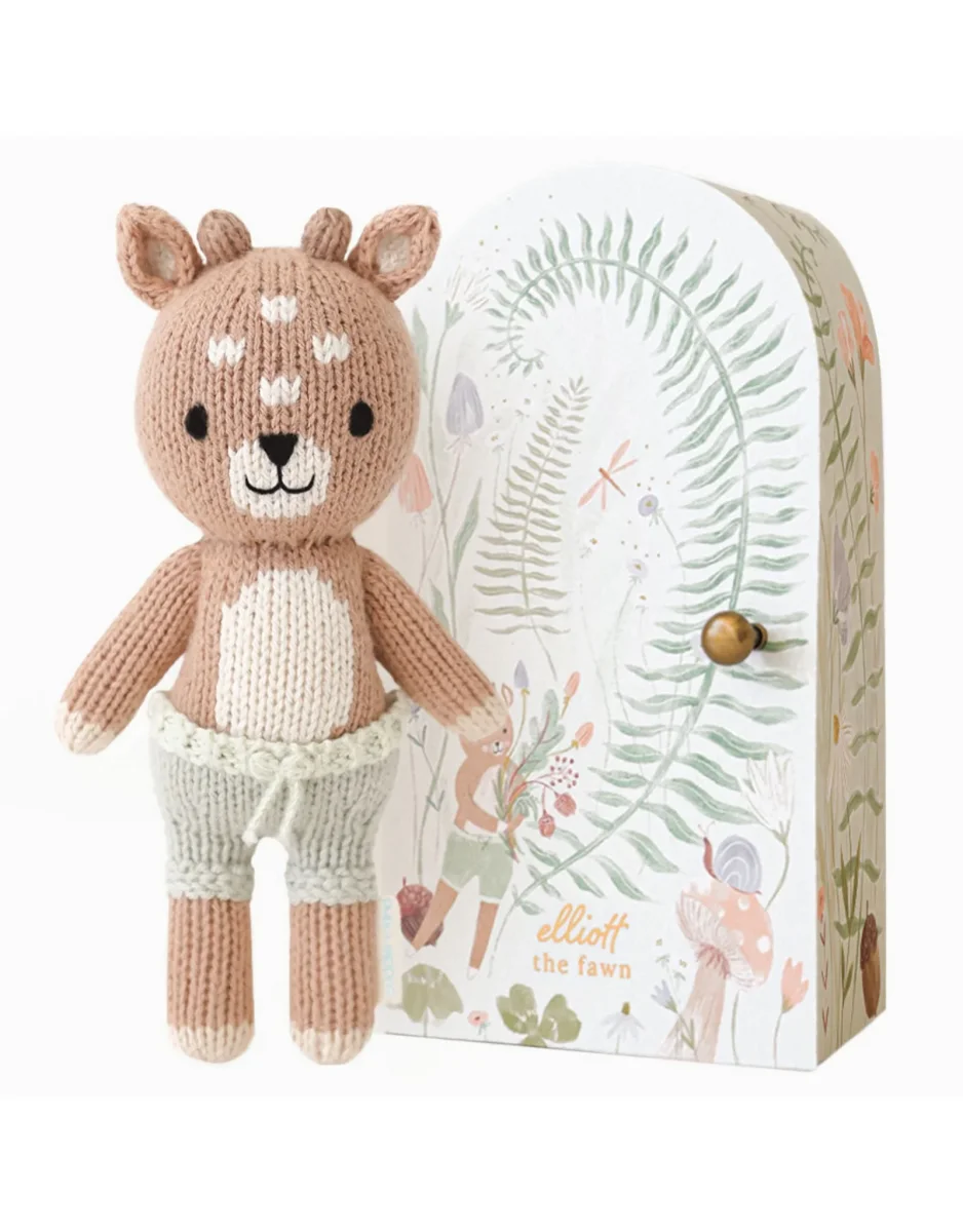 Peluche avec jolie boîte - Tiny 6" - Elliott le faon - Cuddle + kind - Boutique Maman & Bébé – Produits Essentiels au Quotidien - Stuffed animals