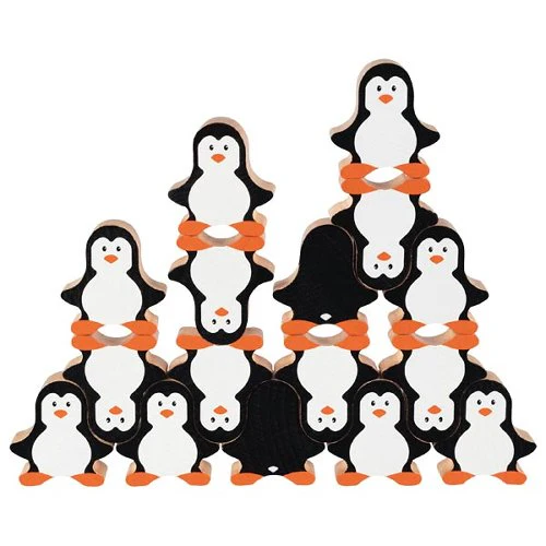 JEU EMPILAGE BOIS PINGOUINS Boutique Maman Bébé Produits Essentiels Quotidien