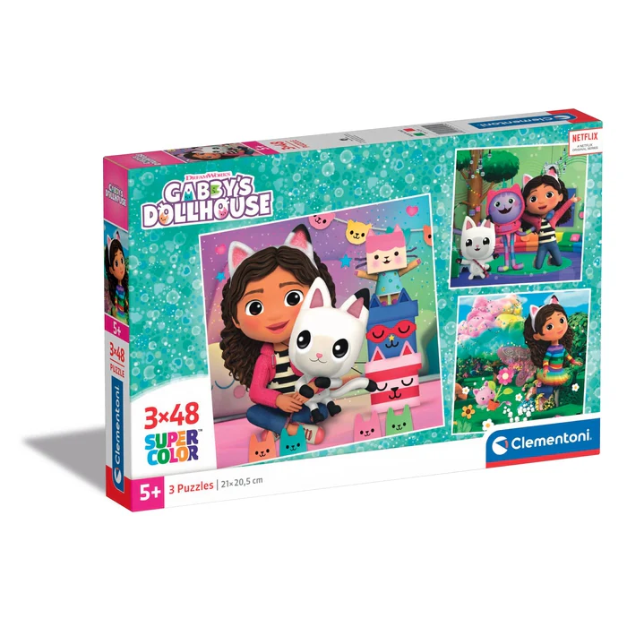 Gabby's Dollhouse - 3x48 pièces - E-shop mondial – NOUVEAUX Produits durables, modernes et accessibles partout