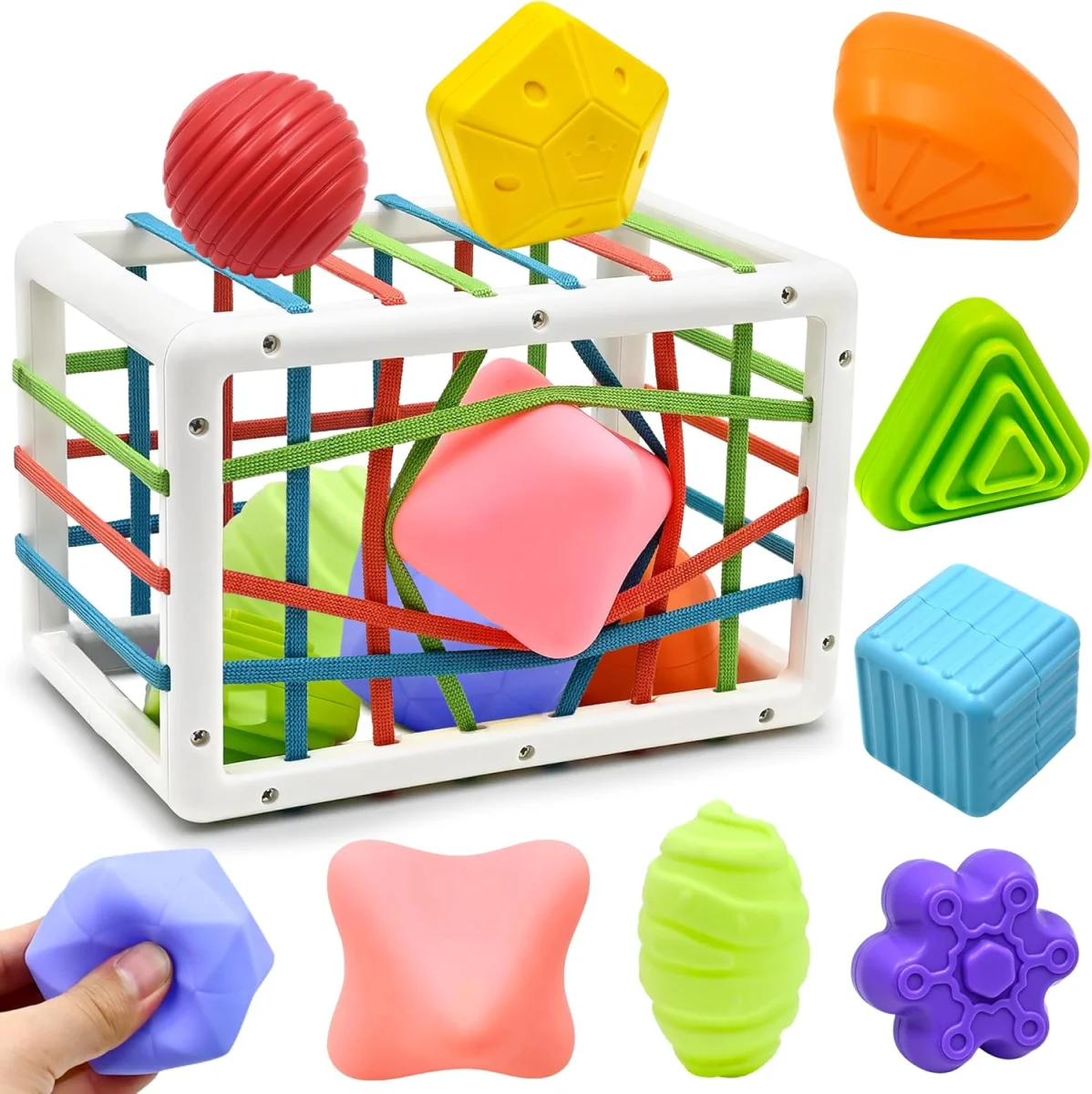 Jouet sensoriel Montessori bébé ans Cube d’activité formes Vins Rouges Harmonieux Occasion