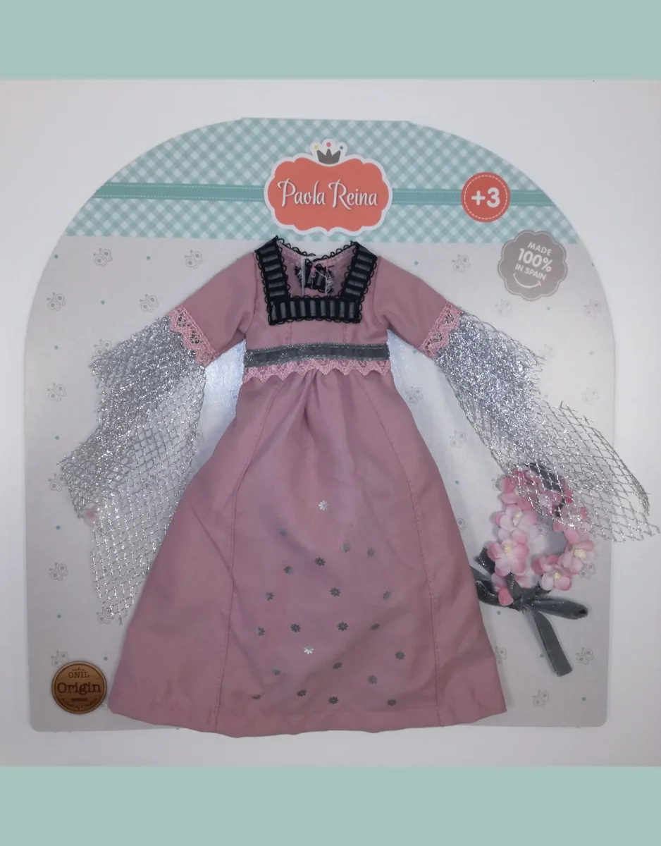Vêtement pour poupée Las Amigas - Robe d'époque en satin rose - Paola Reina - Boutique Maman & Bébé – Produits Essentiels au Quotidien Tenue de poupée Nenuco 35 cm - Robe et veste rose