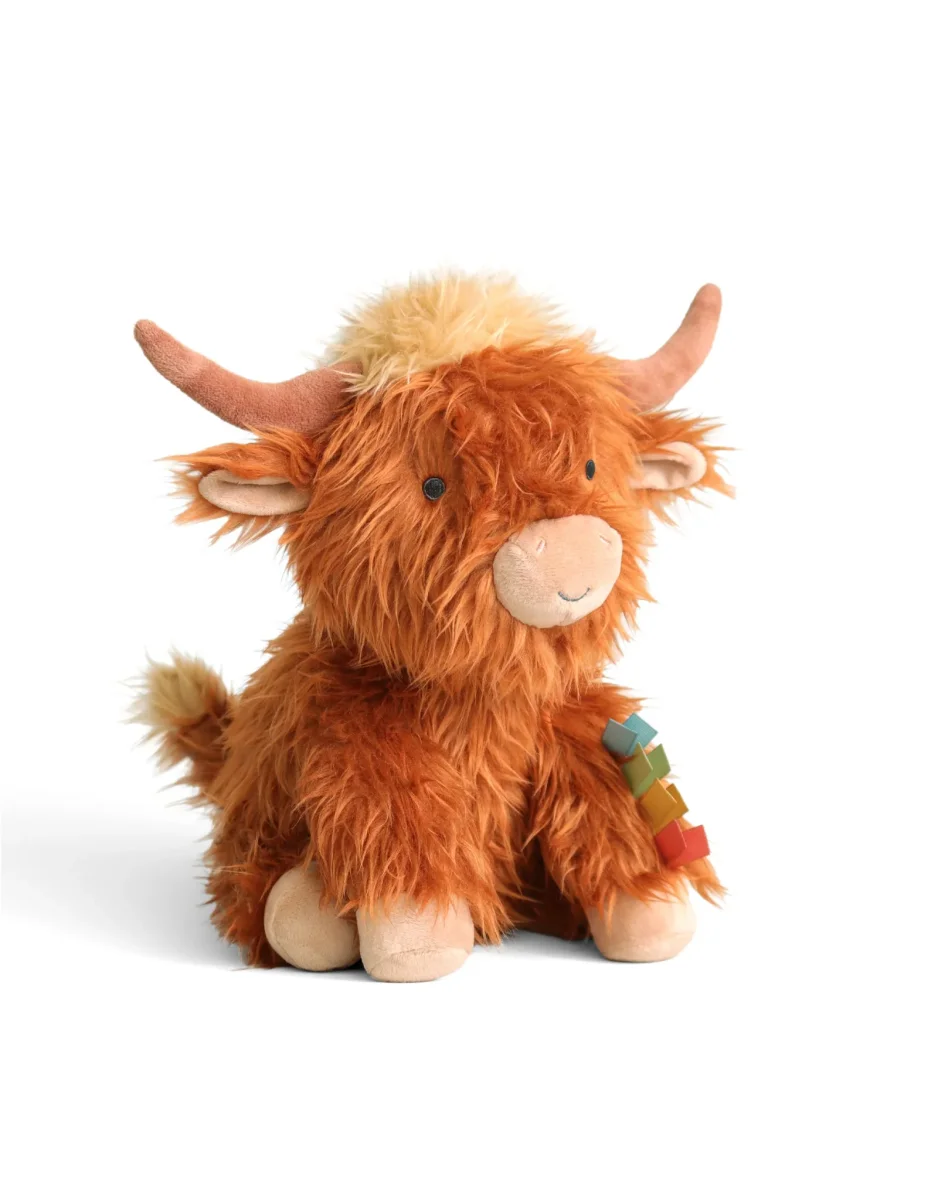 Peluche câline Wyatt vache Highland Sweetie Snuggles Itzy Ritzy Boutique Maman Bébé Produits Essentiels Quotidien