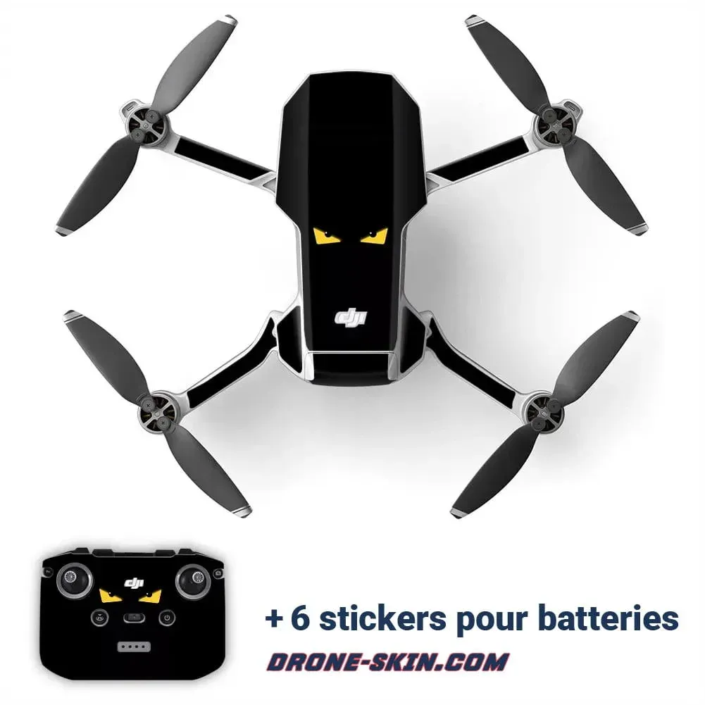 Sticker pour Drone DJI mini 1 et 2 Dangerous Black - ​Drones Professionnels & Grand Public | with Boutique Française