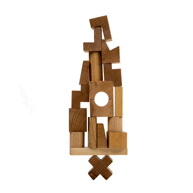 Wooden Story - Blocs à Empiler - Naturel||Wooden Story - Stacking Tower - Natural - Boutique Bébé en Ligne : Soins, Jouets et Articles Maison Explorez un monde de joie et de sécurité avec Ptitange.tn Votre destination  en ligne pour les jouets, la puériculture et les poussettes ! - Petit
