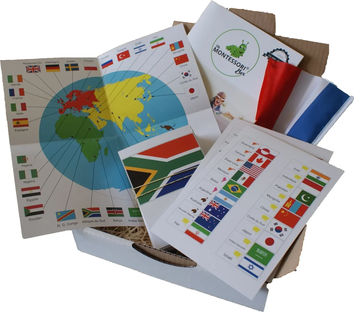 Pays Drapeaux Monde Montessori Boutique Maman Bébé Produits Essentiels Quotidien