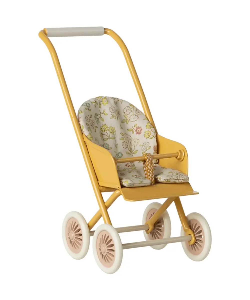 Poussette micro Jaune | Maileg - Univers maison et accessoires utiles pour une vie simplifiée - Poussette noa