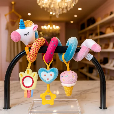 Spirale d'activité bébé | Éveil Coloré poussette-transat-cosy - Boutique Bébé en Ligne : Soins, Jouets et Articles Maison Spirale d'activités GREEN FOREST multicolore - Vertbaudet