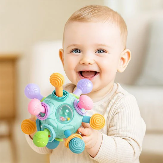 Hochet bébé | Éveil Sensoriel Coloré - Boutique Bébé en Ligne : Soins, Jouets et Articles Maison - Tapis