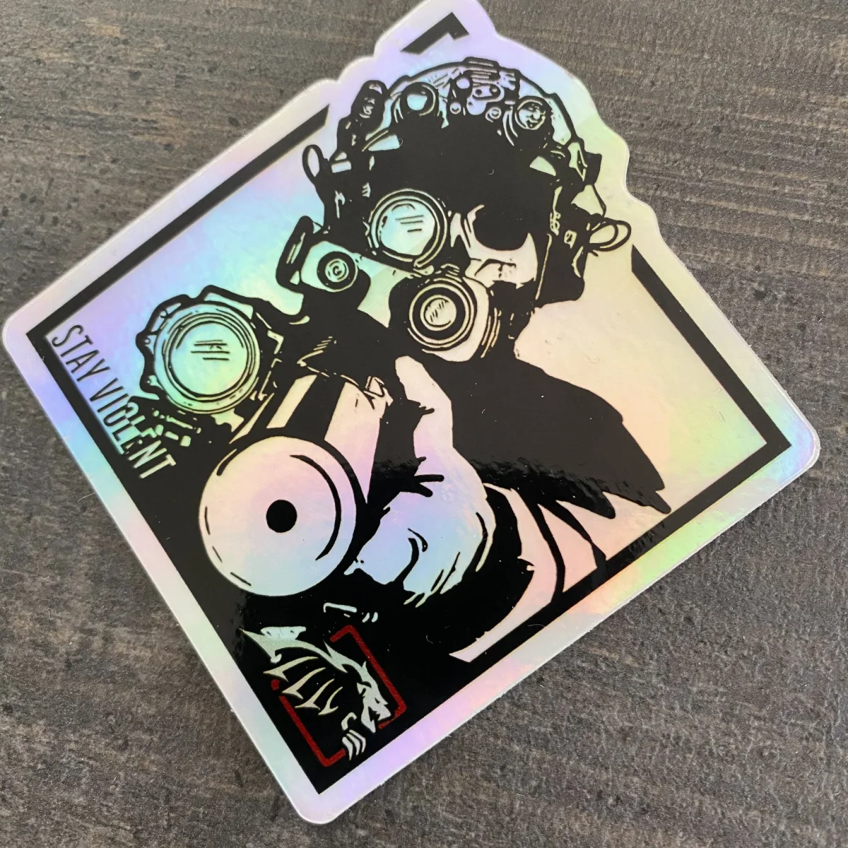Sticker Stay Violent - Holo - ​Drones Professionnels & Grand Public | Boutique Française​ - black backpack ​drone amp boutique