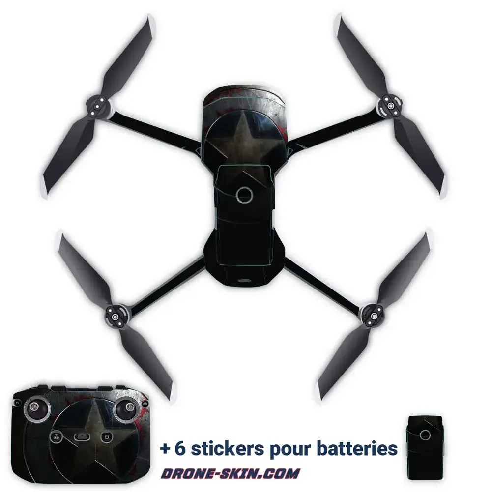 Sticker pour Drone DJI Mavic Air 2 Captain America - ​Drones Professionnels & Grand Public | Boutique Française​ - {'count': 1, 'name': 'World'}