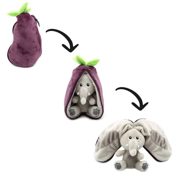 Flipetz reversible Nugget Poussin Ananas Velvet Éléphant Boutique Bébé Ligne Soins Jouets Articles Maison