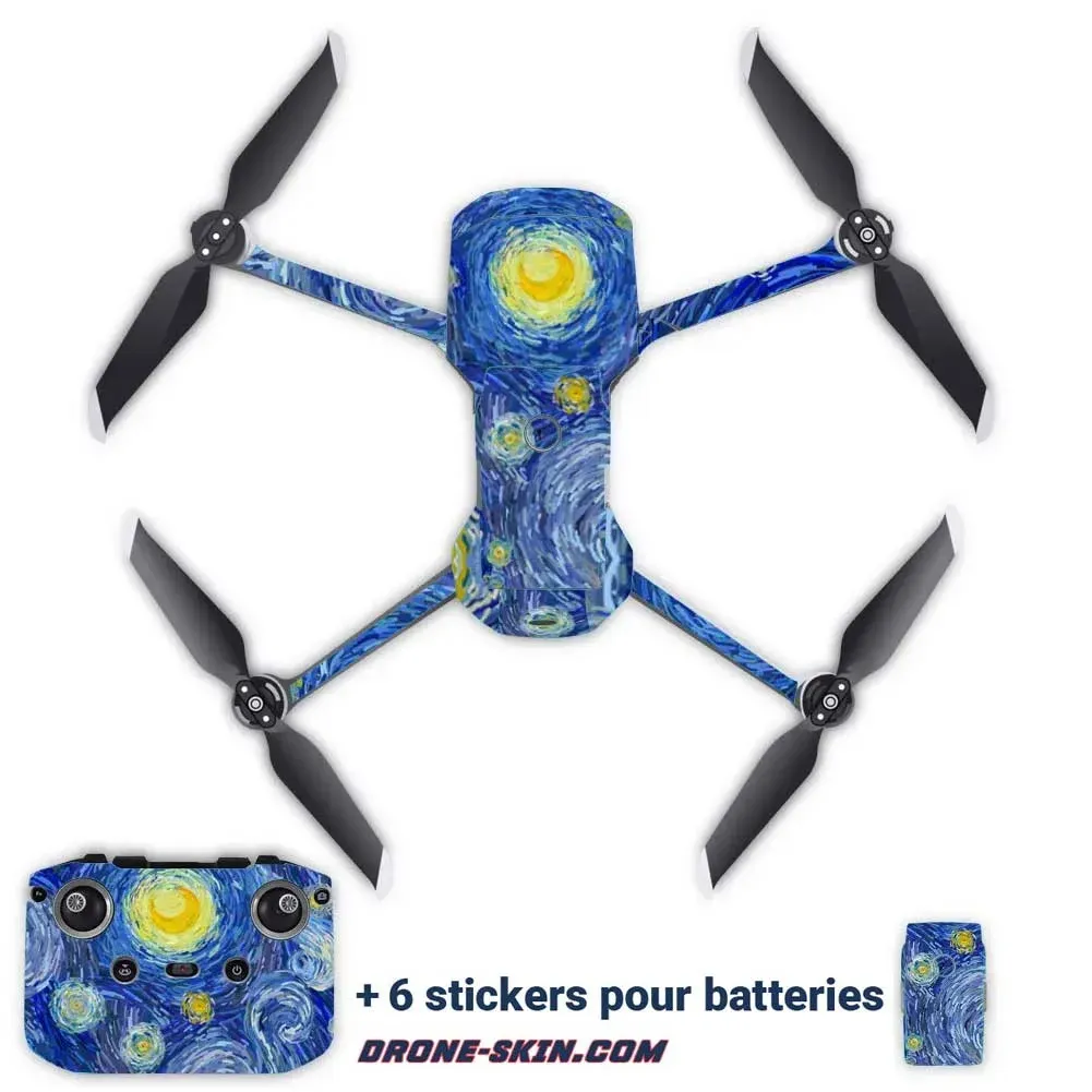 Sticker pour Drone DJI Mavic Air 2 Van Gogh - ​Drones Professionnels & Grand Range Public | Boutique Française