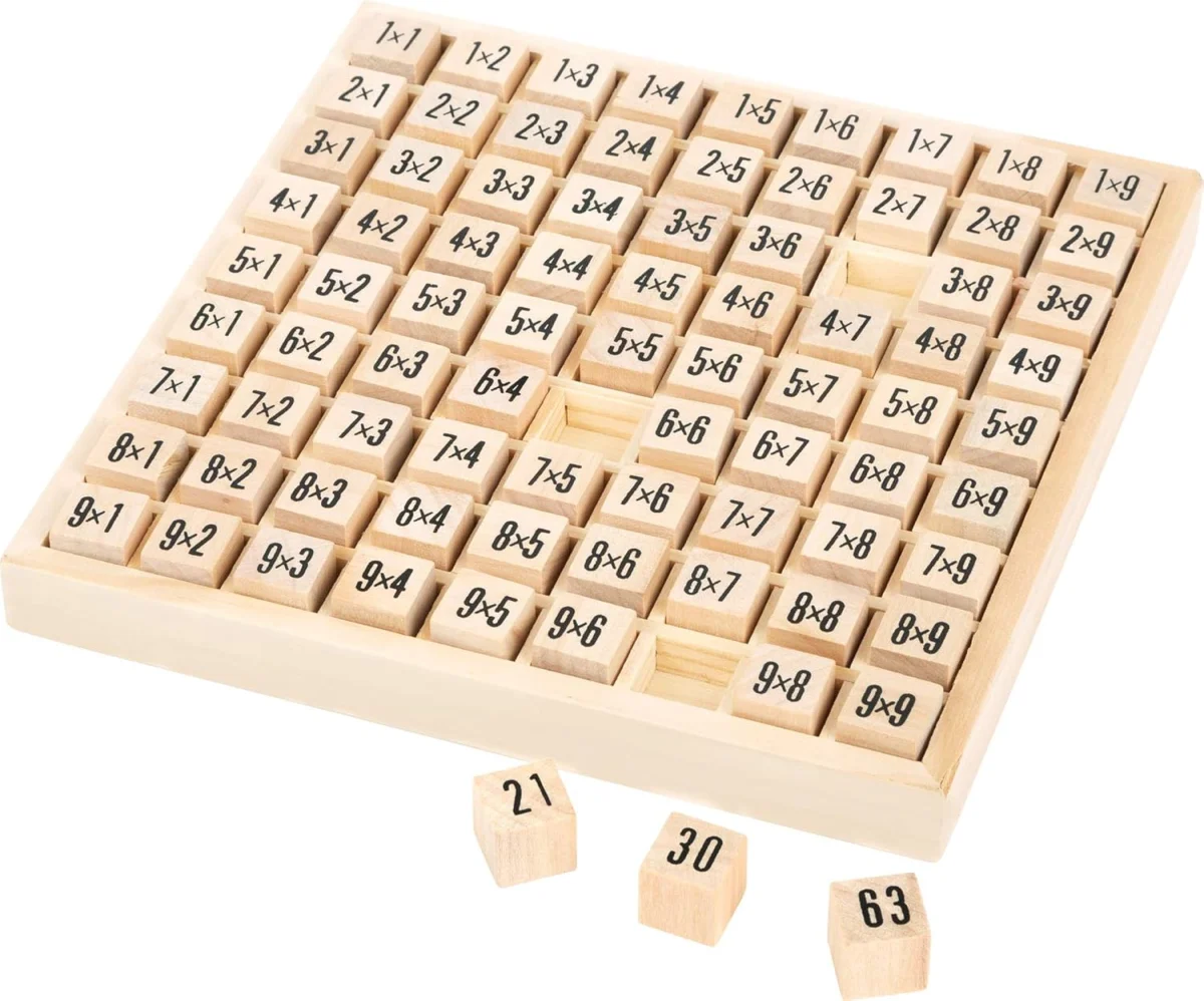 Table de multiplication Montessori primaire en bois Small Foot 7583 pour apprendre en s’amusant dès 7 ans - Vins Rouges Harmonieux pour Chaque Occasion