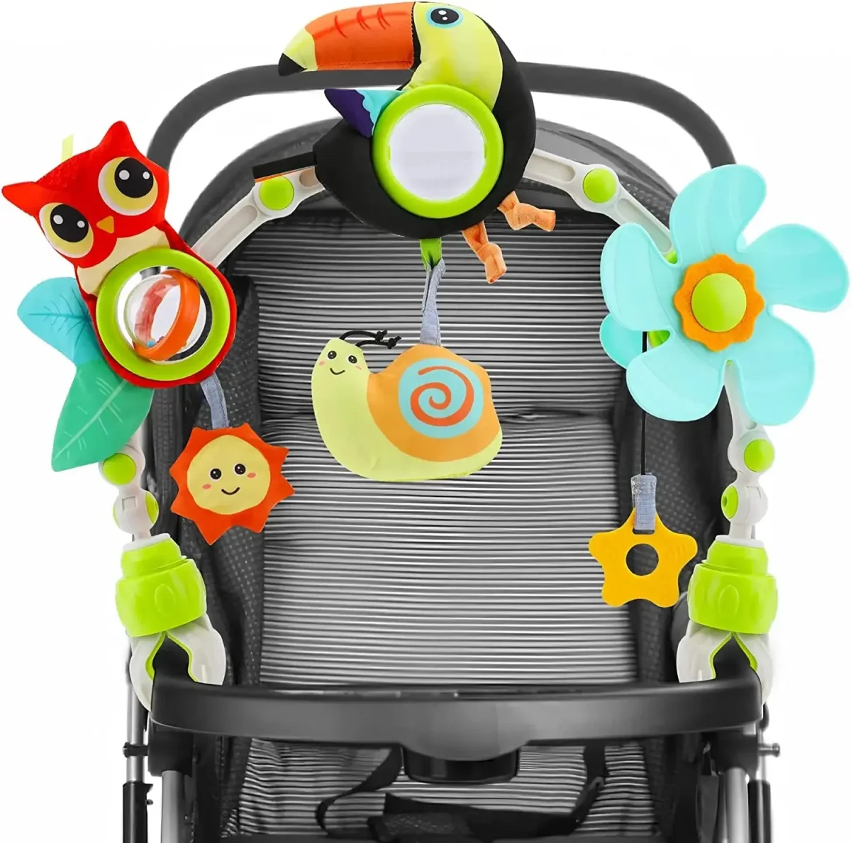 Hochet bébé - Hochet pour bébé - Hochet Musical en arc - Boutique Bébé en Ligne : Soins, Jouets et Articles Maison Jouet bébé naissance - Arche suspendu, attache sucette - Maman Natur'elle