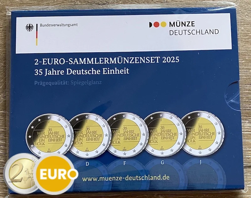 2 euros Allemagne 2025 – ADFGJ Unité allemande BE Proof - Vins Rouges Harmonieux pour Chaque Occasion - {'count': 2, 'name': 'concessionnaires'}