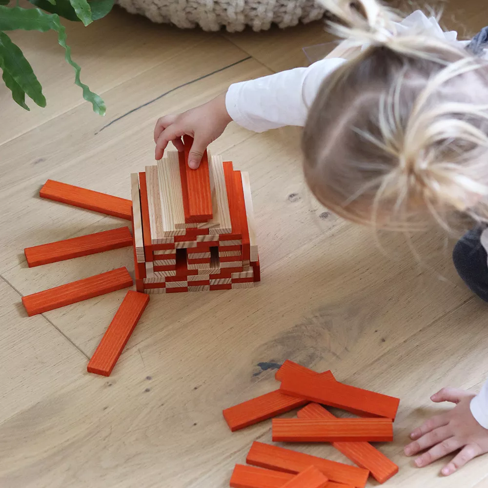 COFFRET 40 PLANCHETTES KAPLA - ORANGE - Boutique Maman & Bébé – Produits Essentiels au Quotidien Fairplace