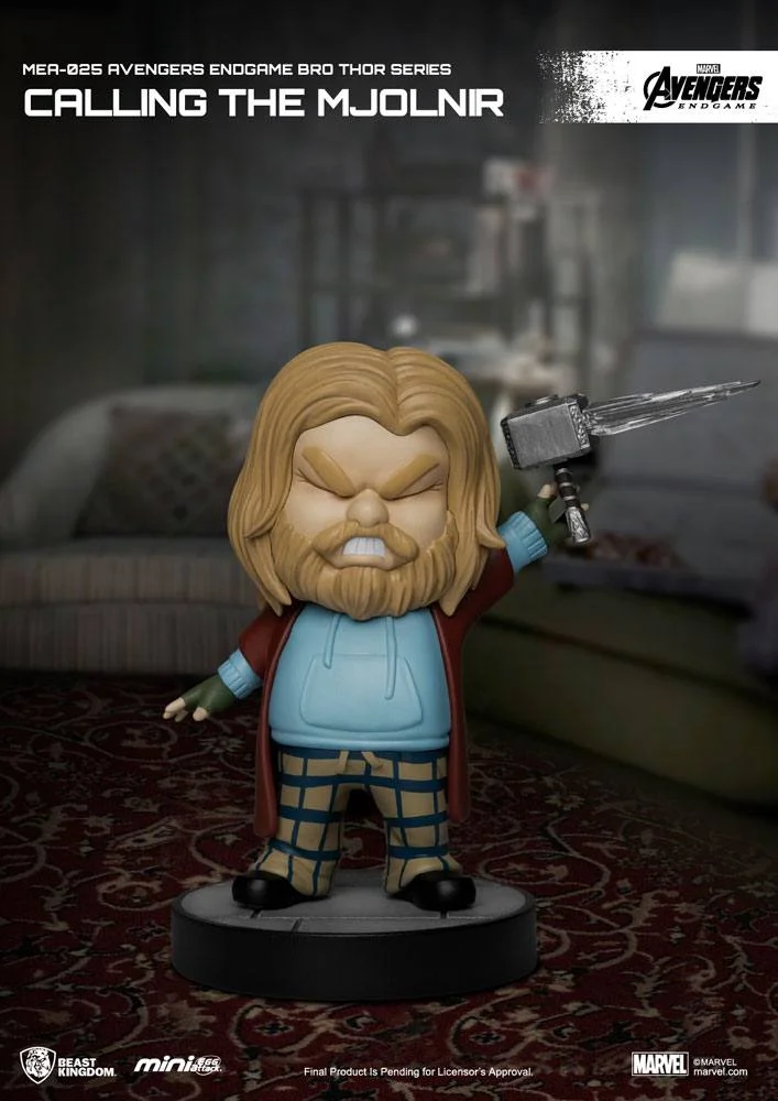 MARVEL – Figurine Thor avec Mjölnir (Bro Series) Mini Egg Attack Avengers Endgame 8 cm - Éclairage de qualité avec frais de port offerts Thor's Mjolnir 1:4 Scale Miniature | Hammer of Thor Replica | 3DPrintProps
