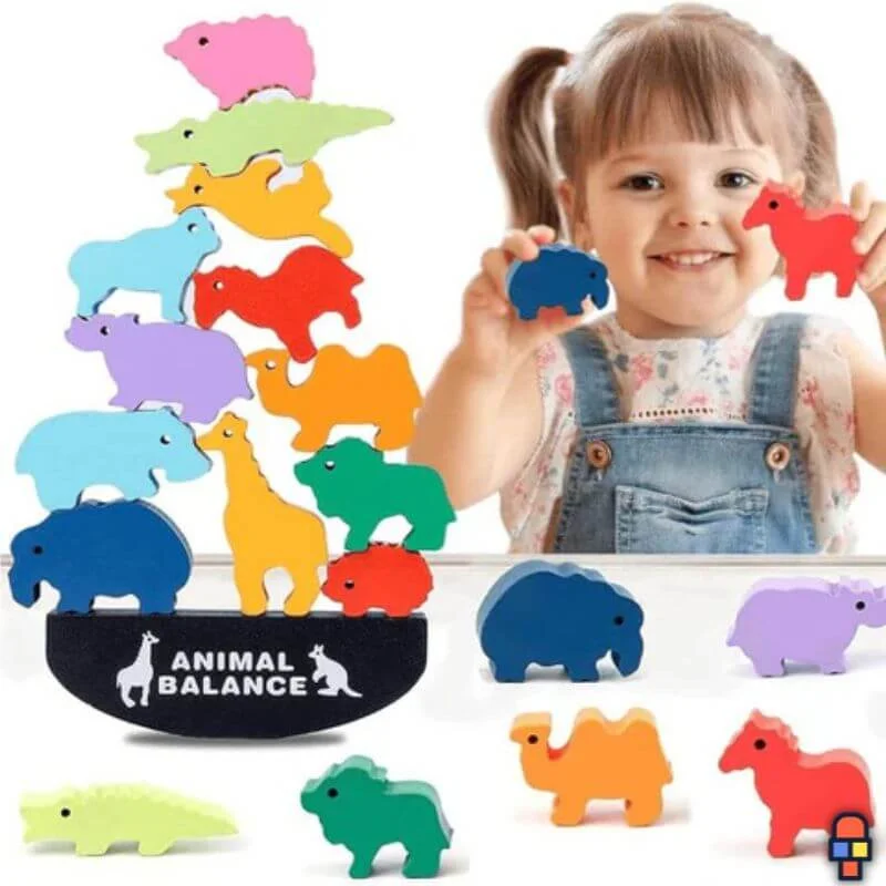 Jeu de construction en bois | ÉquiliZoo - Boutique Bébé en Ligne : Soins, Jouets et Articles Maison - Blocs