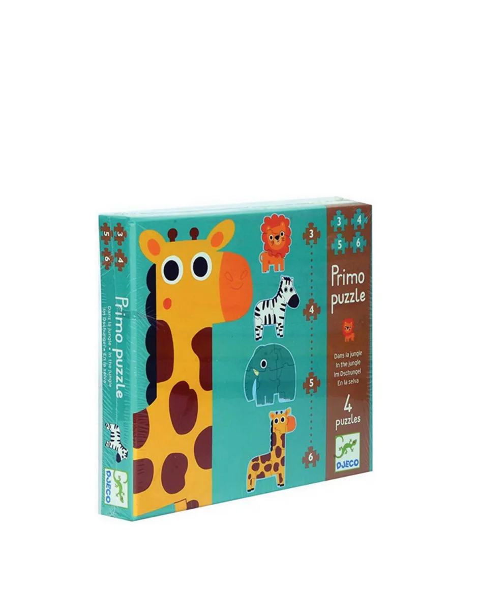 Casse-tête Primo - Dans la jungle - Djeco - Boutique Maman & Bébé – Produits Essentiels au Quotidien Bedtime Originals – Poupons et Cie - Boutique pour bébé