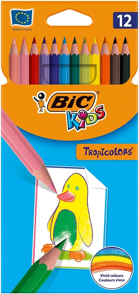 Crayon de couleur – BIC Kids Tropicolors 12 - Organisation de la Chariot maison avec des solutions de rangement