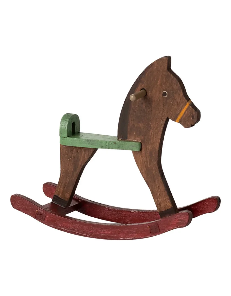 Cheval bascule Brun foncé Maileg Boutique Maman Bébé Produits Essentiels Quotidien