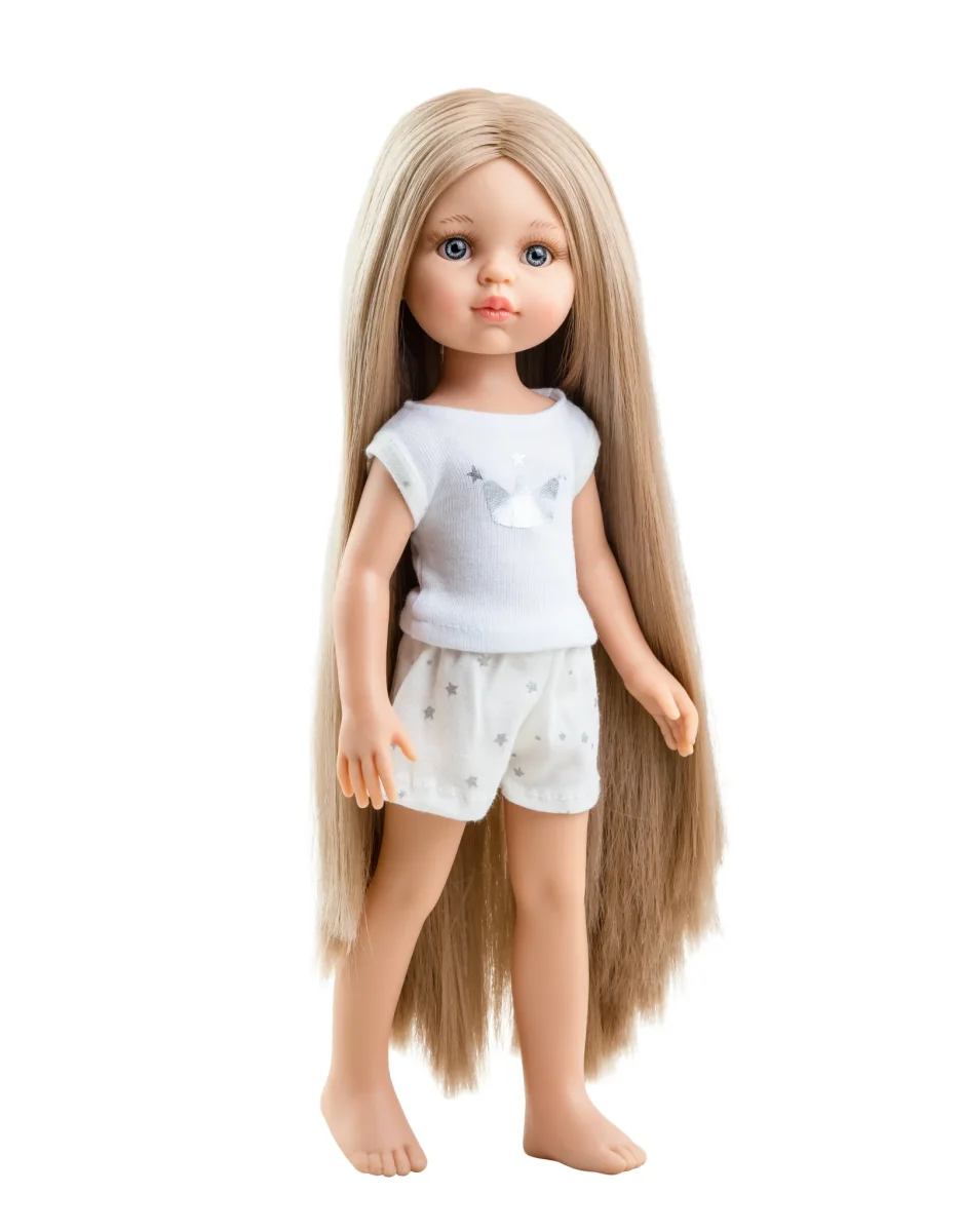 Poupée Las Amigas - Carla aux cheveux longs en pyjama - Paola Reina - Boutique Maman & Bébé – Produits Essentiels au Quotidien - Coiffure magique