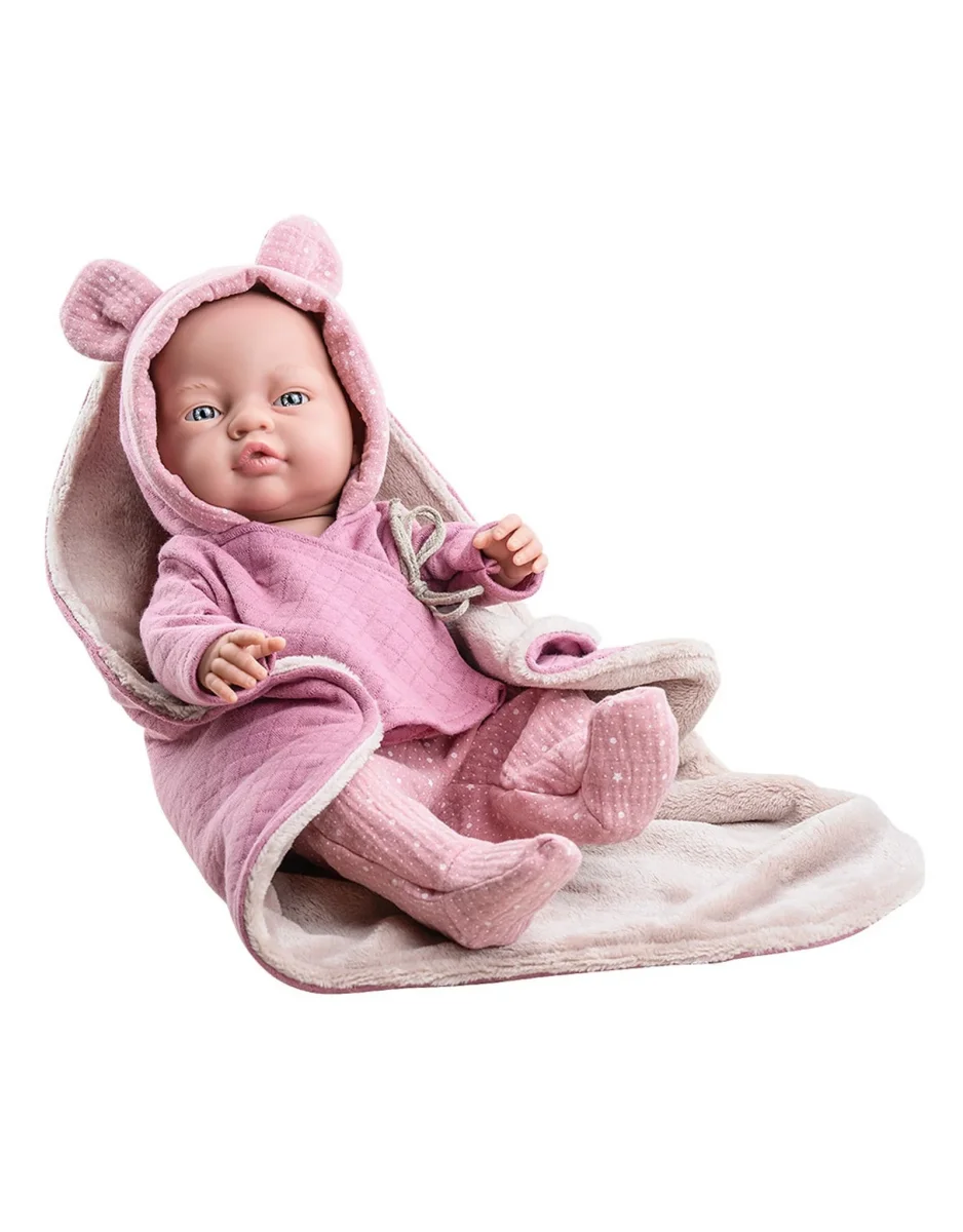 Poupée Los Bebitos - Bébé fille avec pyjama pièces rose et couverture - Paola Reina - Boutique Maman & Bébé – Produits Essentiels au Quotidien