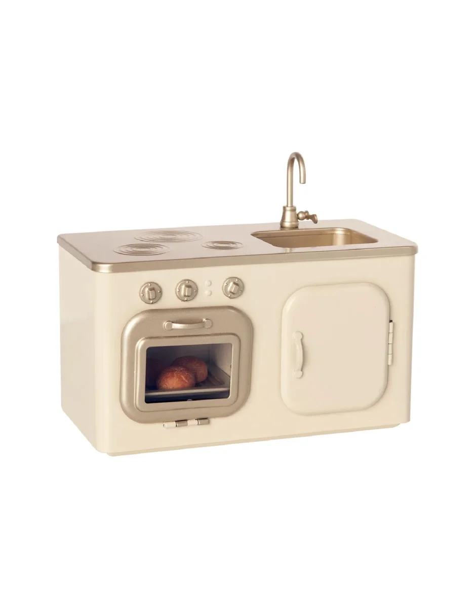 Cuisinière en métal avec four à pains - Maileg - Boutique Maman & Bébé – Produits Essentiels au Quotidien - {'count': 1, 'name': 'Bois'}