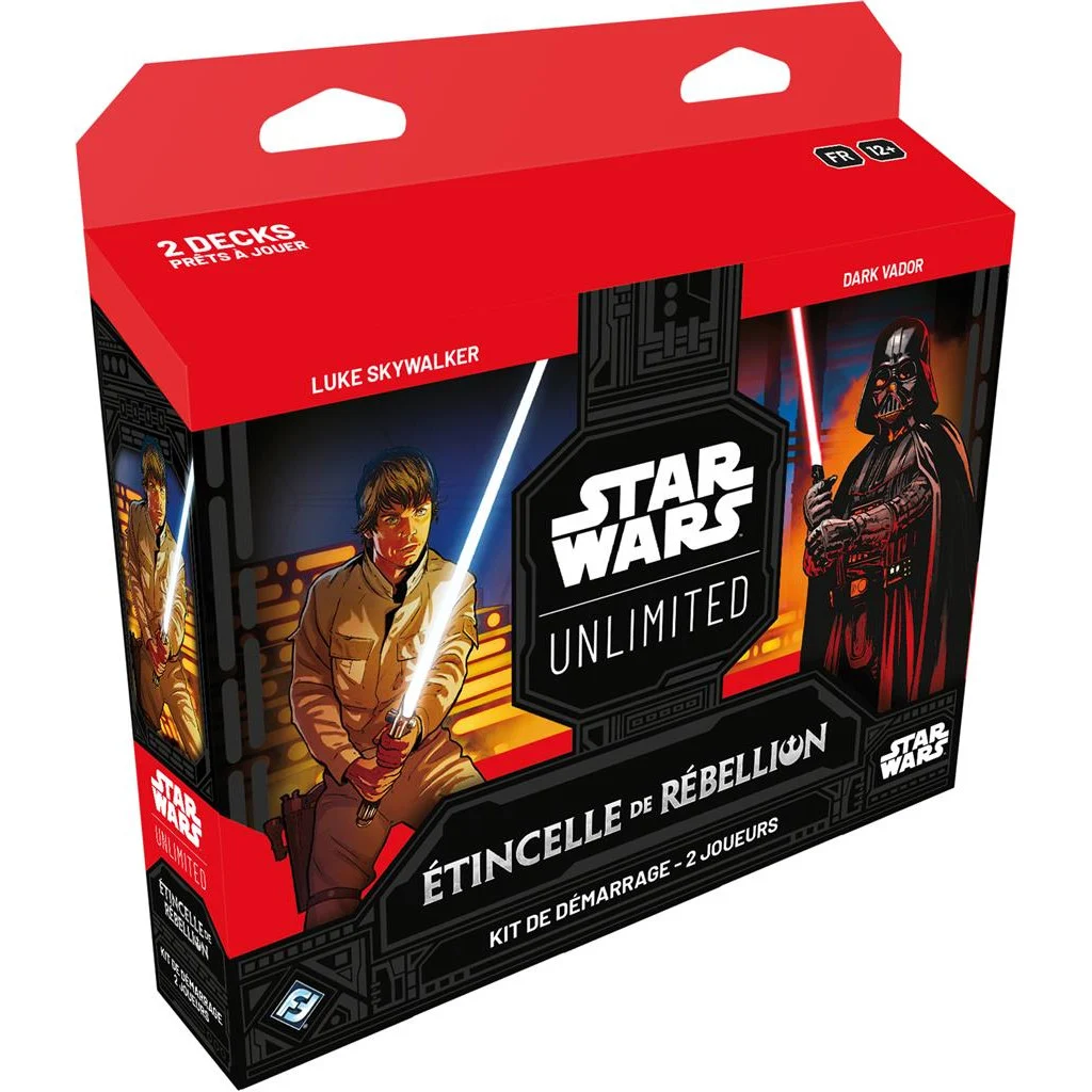 Star Wars Unlimited : Etincelle de Rébellion – Kit de Démarrage 2 Joueurs – FR - Vins Rouges Harmonieux pour Chaque Occasion - {'count': 12, 'name': 'Étincelle'}