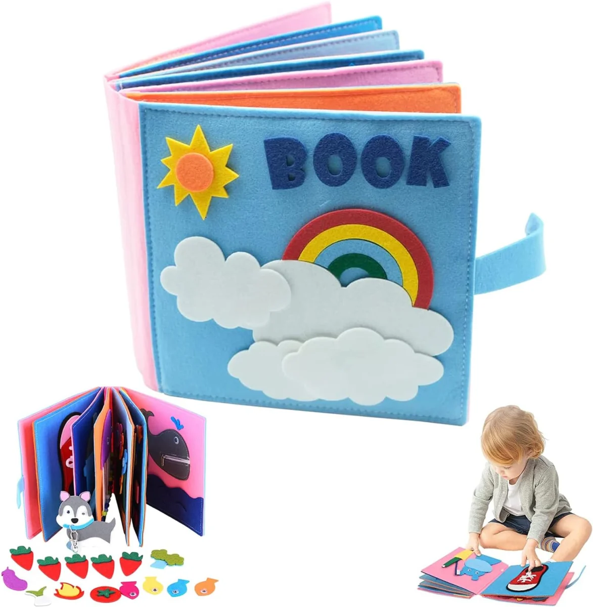 Quiet Montessori 3D livre sensoriel éducatif compétences vie Vins Rouges Harmonieux Occasion