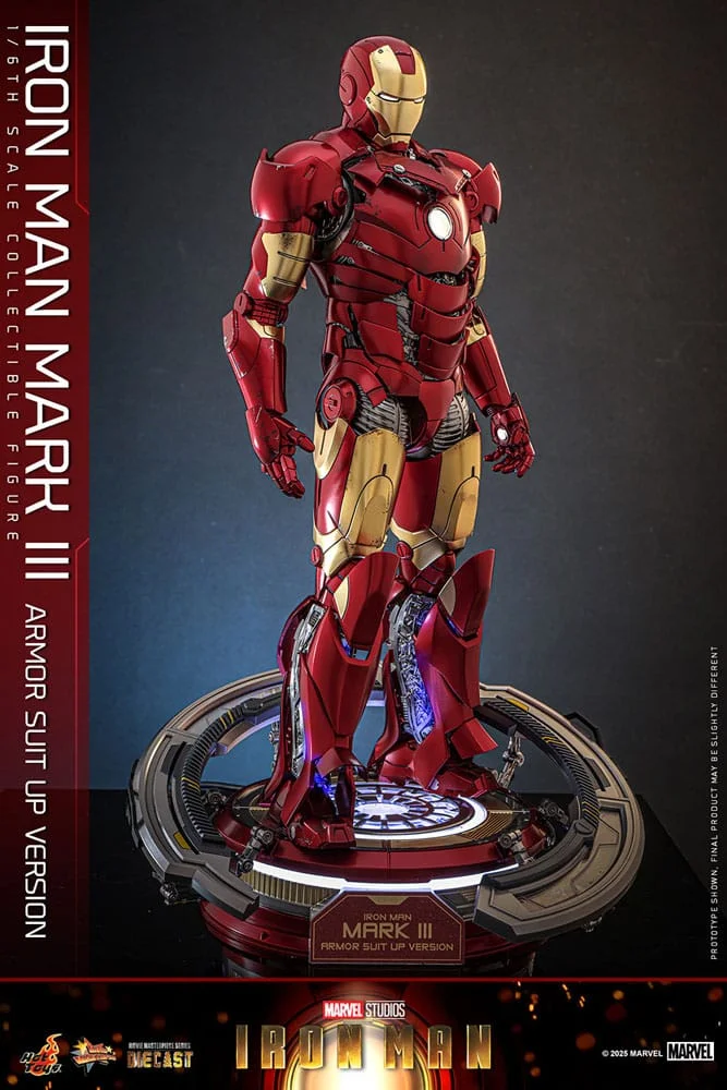 MARVEL Figurine Movie Masterpiece Diecast Iron Man Mark III Armor Up Version cm Éclairage qualité frais port offerts