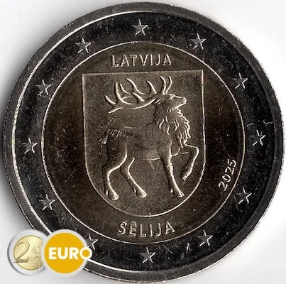 2 euros Letonia 2025 – Escudo Cabral de armas de Sēlija UNC - Vins Rouges Harmonieux pour Chaque Occasion
