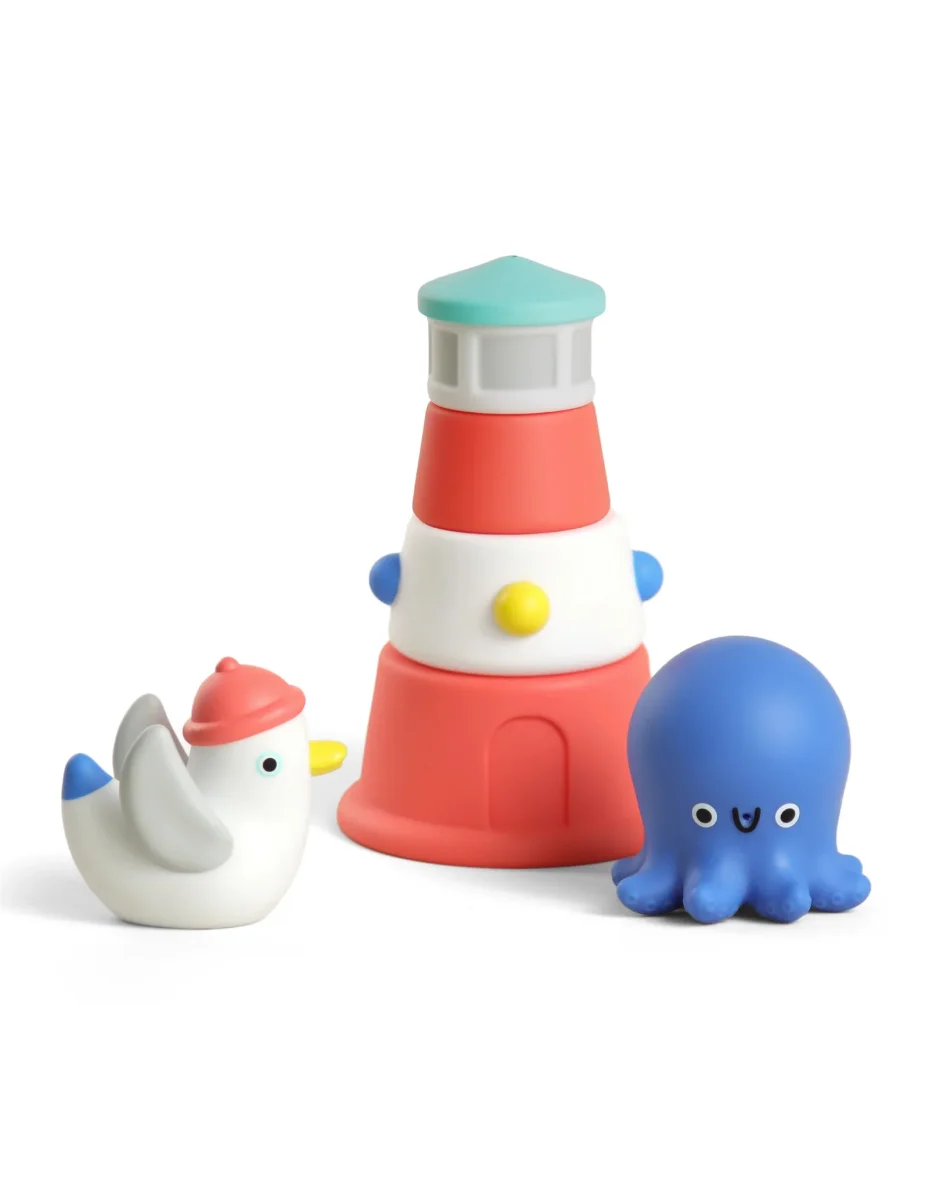 Jouets bain Itzy Stack Squirt Phare Itzy Ritzy Boutique Maman Bébé Produits Essentiels Quotidien