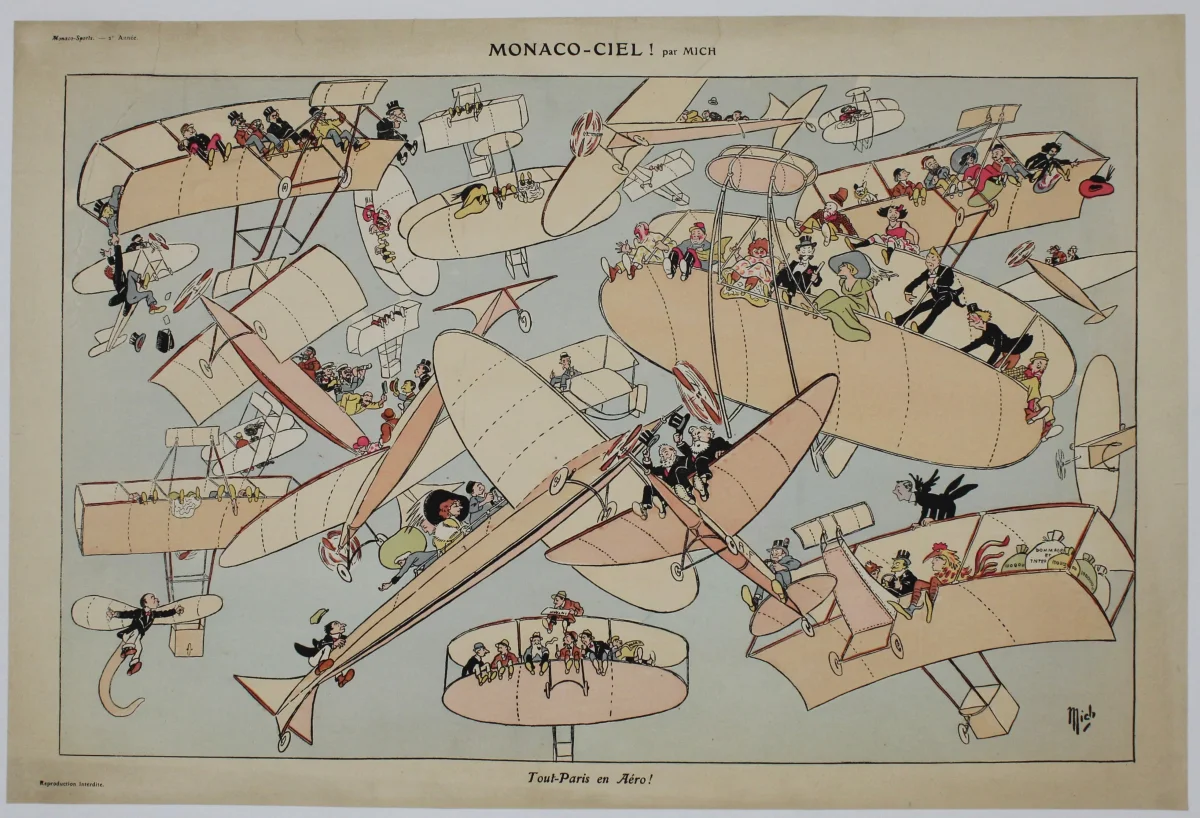Monaco-Ciel ! Tout Paris en aéro ! Vers 1910 - Saldi Straordinari – Offerte Speciali Disponibili Adesso Le ciel de l'aéronautique s'éclaircit
