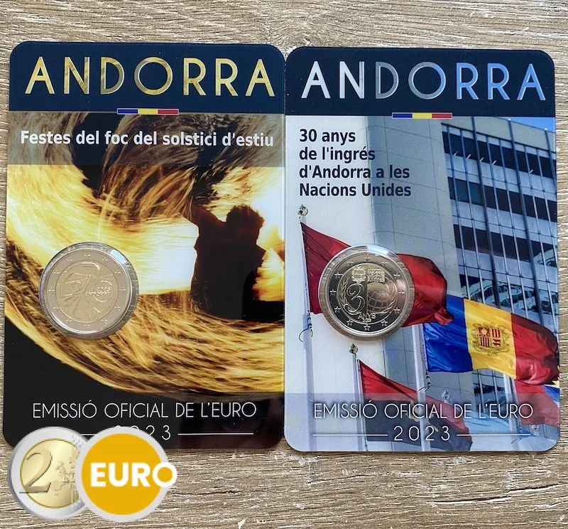 euros Andorra Festivales del solsticio Ingreso ONU BU FDC Coincard Vins Rouges Harmonieux Occasion