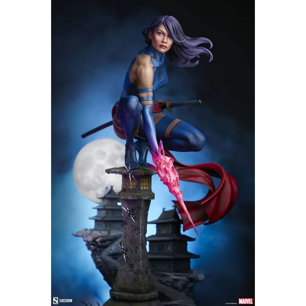 MARVEL – Statuette Premium Format 1/4 Psylocke 53 cm - Éclairage de qualité avec frais de port offerts - jardin statuette format cm éclairage qualité frais port