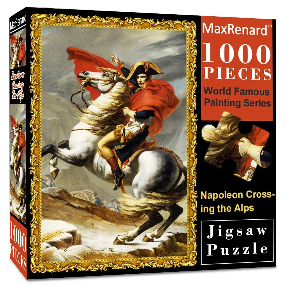 Puzzle 1000 Pièces Tableau Bonaparte Grand-Saint-Bernard - Boutique Bébé en Ligne : Soins, Jouets et Articles Maison Planche à dessin magnétique en bois multifonction pour enfants, Puzzle  Animal, écriture, tableau noir, jouets éducatifs d'apprentissage pour  enfants acheter à prix bas —