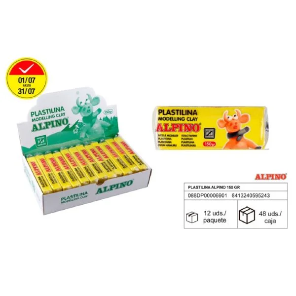 Pâte à modeler 150 gr -Jaune – ALPINO - Organisation de la maison avec des solutions de rangement Maison organisée: une importance de taille (par Home By Célina) - Le Blog