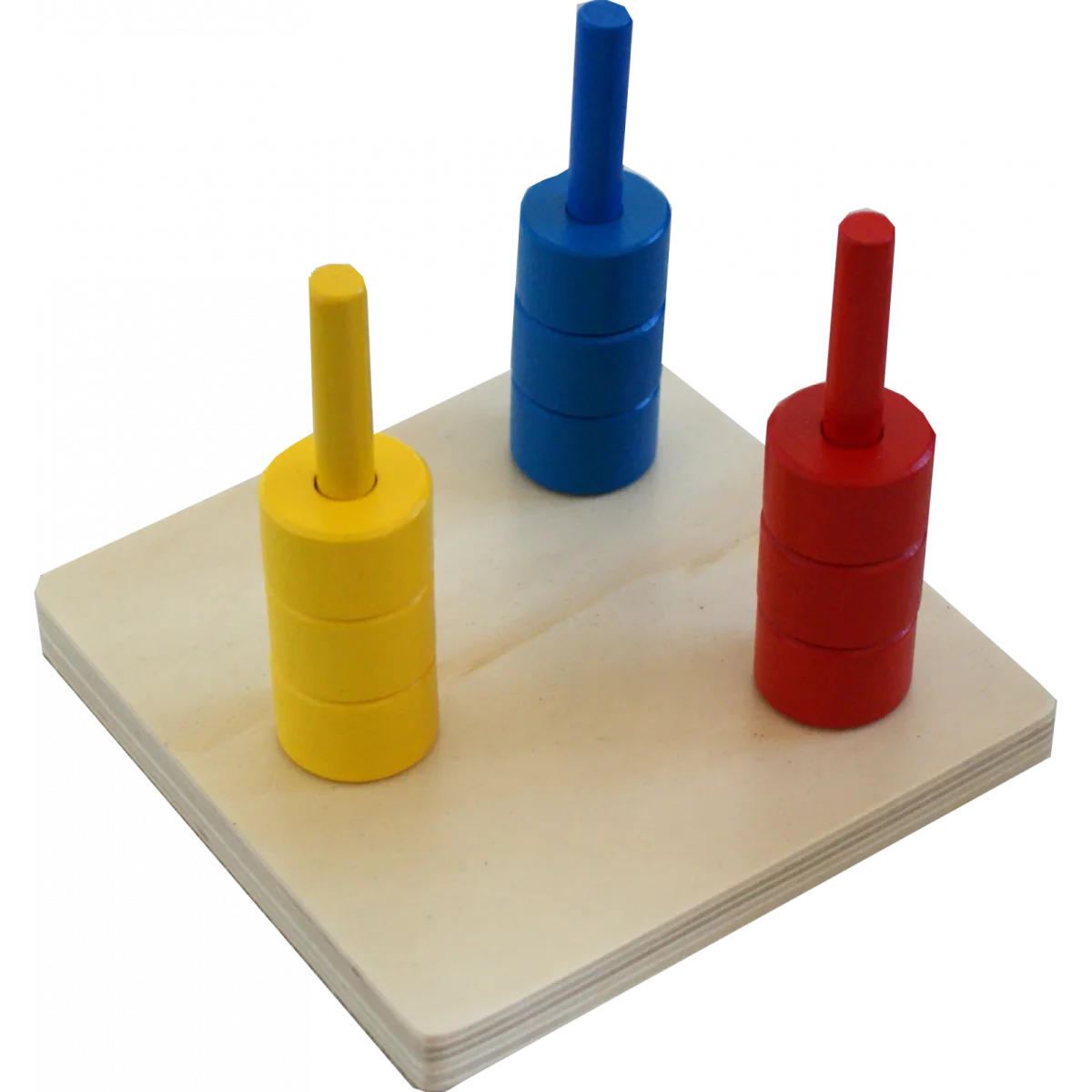 Enfilement disques sur 3 tiges verticales Montessori - Boutique Maman & Bébé – Produits Essentiels au Quotidien Enfile bas avec tiges télescopiques - HERDEGEN