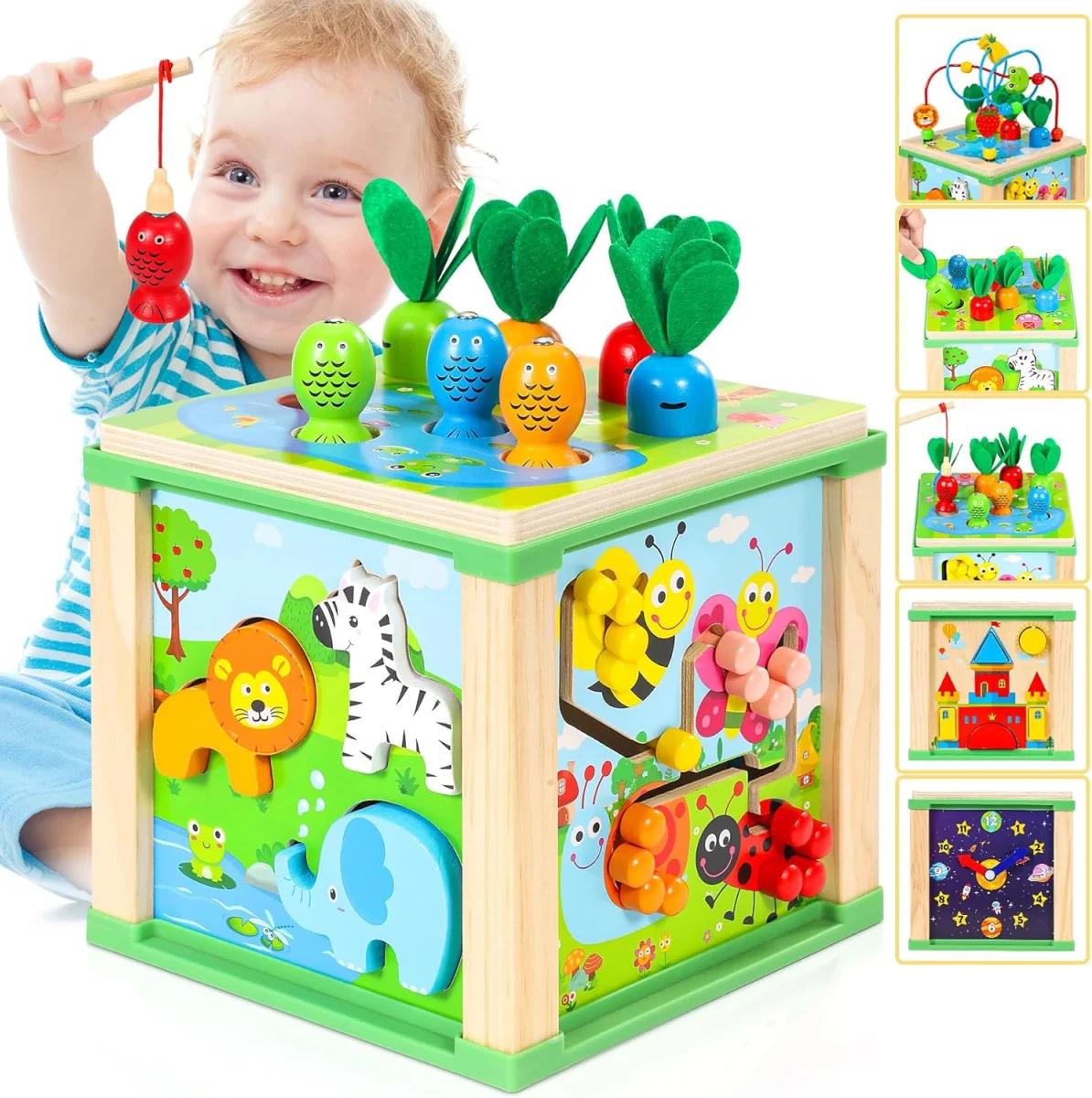 Cube d’activité Montessori Jojoin pour bébé Chateau-mauvinon.com 1-2 ans - Vins Rouges Harmonieux pour Chaque Occasion