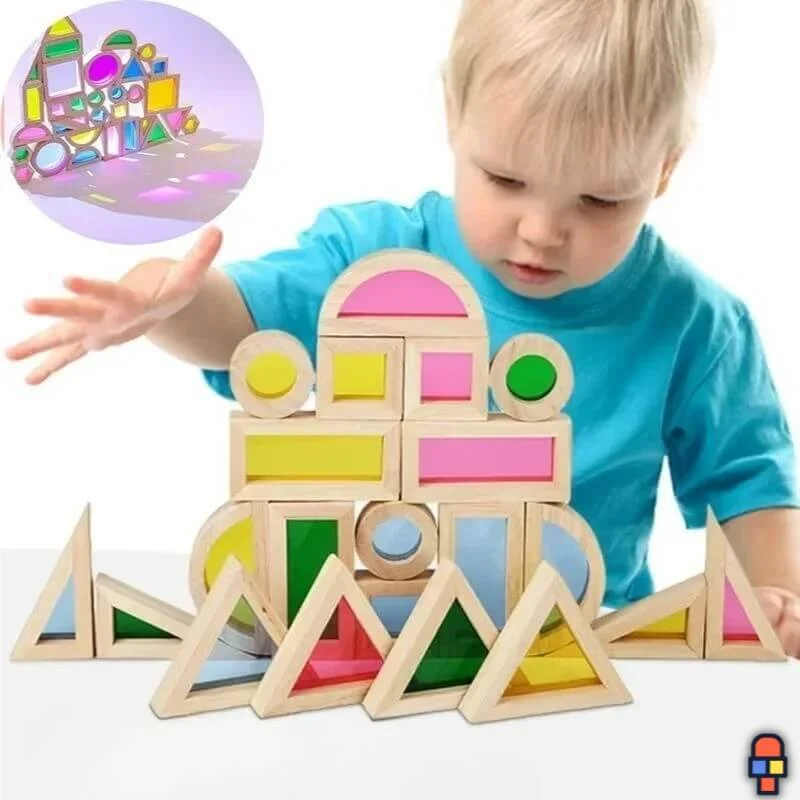 Jeu de construction en bois | LumiBlocs - Boutique Bébé en Ligne : Soins, Jouets et Articles Maison Jeu de construction - BuildBox™ – BABYSBLOU