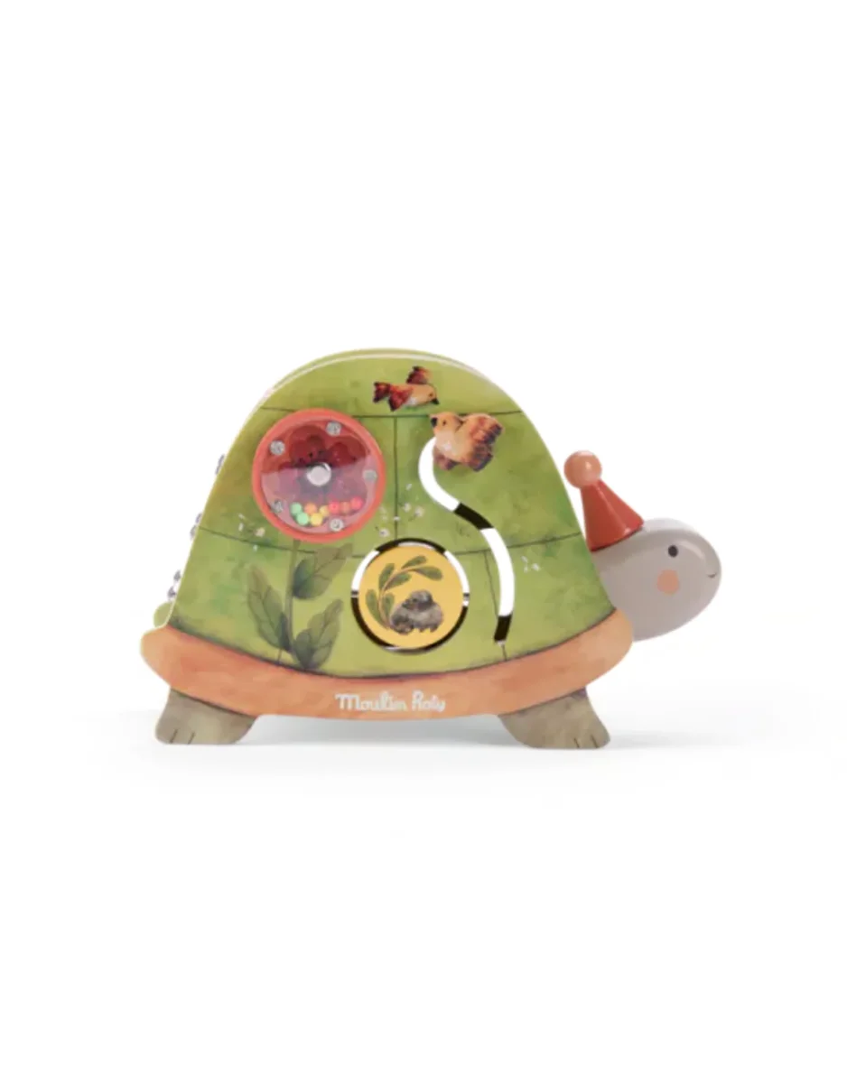 Tortue d'activités - Trois petits lapins - Vente Moulin Roty - Boutique Maman & Bébé – Produits Essentiels au Quotidien