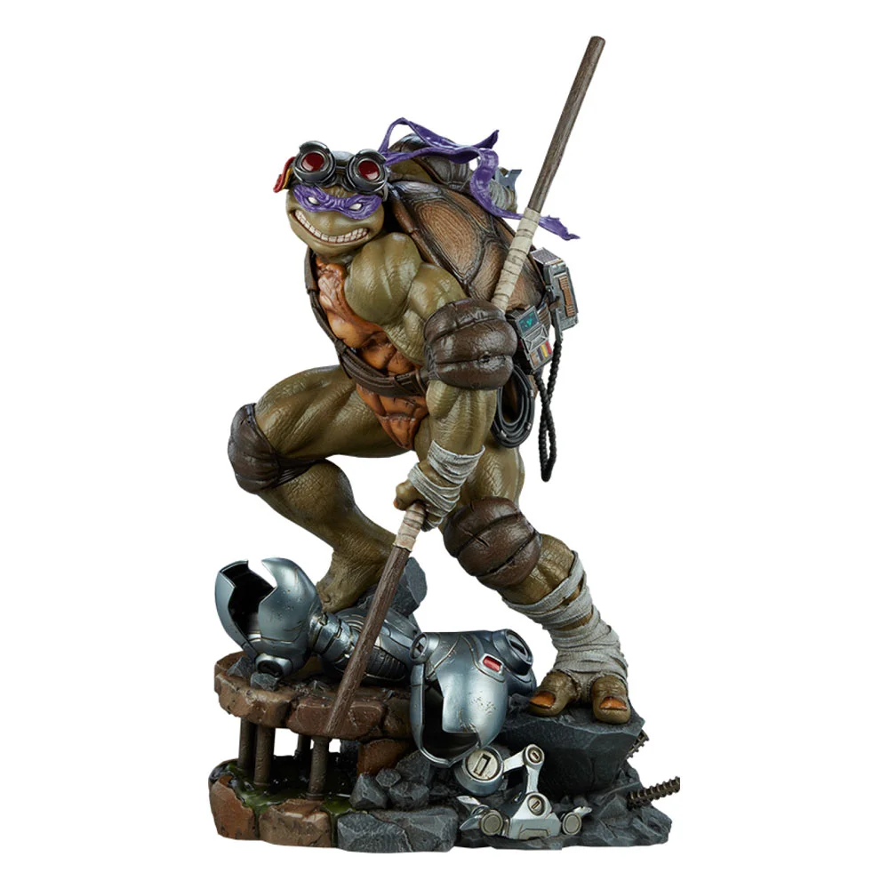 LES TORTUES NINJA – Statuette 1/3 Donatello (Deluxe Edition) 61 cm - Éclairage de qualité avec frais de port offerts Figurine tortue en laiton | Retrodeco.fr