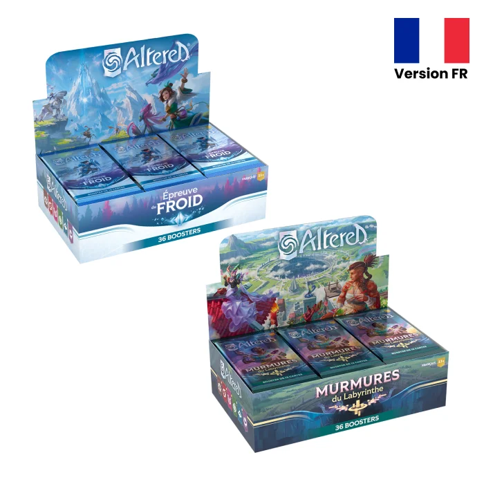 Altered TCG – Pack – Display Epreuve du froid + Display Murmures du Labyrinthe – Boite de 36 boosters Andrieux en français - Vins Rouges Harmonieux pour Chaque Occasion