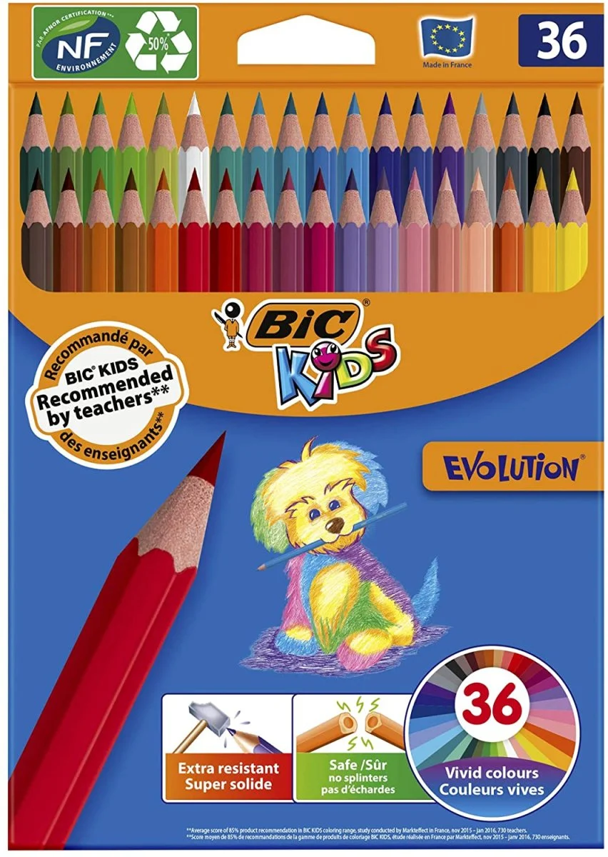 Crayons de couleur – BIC Kids Evolution 36 - Organisation de la maison avec des solutions de rangement - coloriage crayon couleur bic evolution 36 organisation maison solution rangement