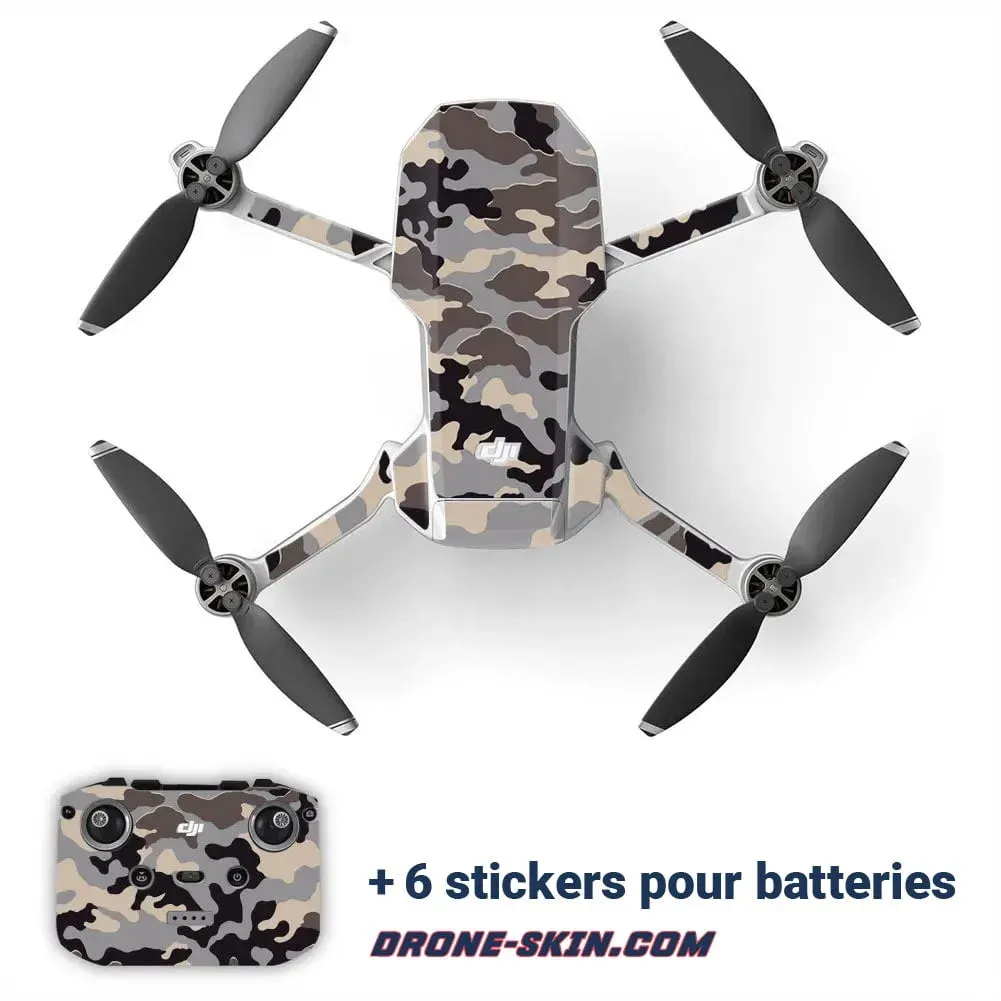 Sticker Drone DJI Camouflage Beige ​Drones Professionnels Grand Public Boutique Française