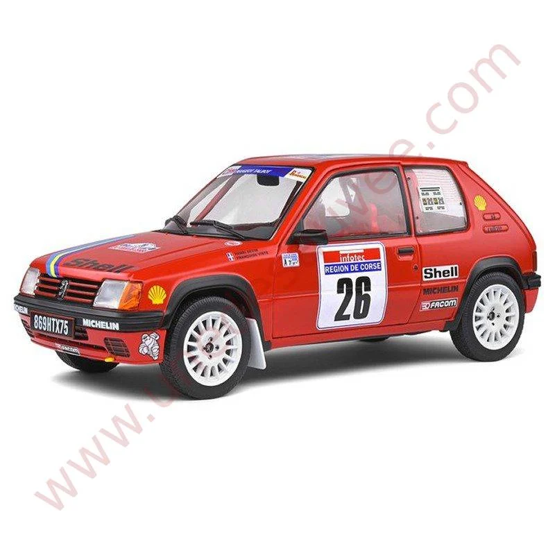 PEUGEOT RALLYE 1/18 VOITURE MINIATURE SOLIDO TOUR CORSE ROUGE Saldi Straordinari Offerte Speciali Disponibili Adesso