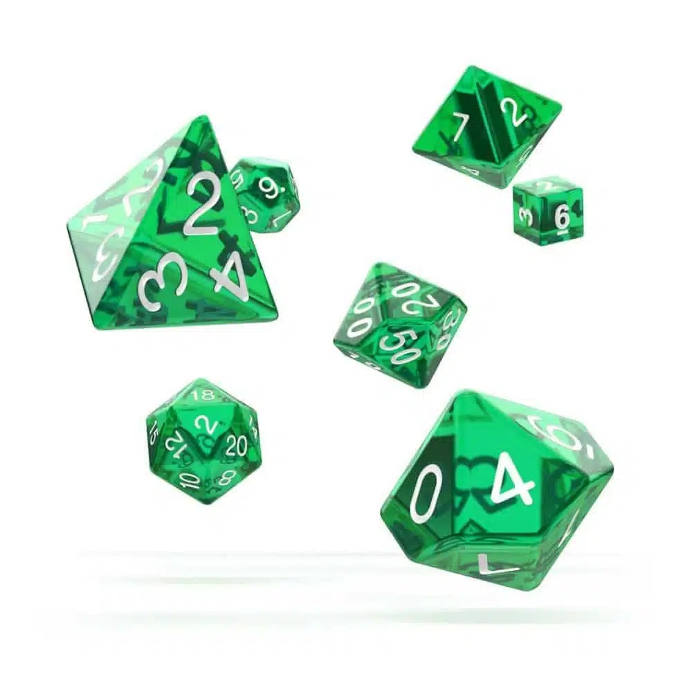 Oakie Doakie Dice dés RPG-Set Translucent – Vert collaborative (7) - Saldi Straordinari – Offerte Speciali Disponibili Adesso