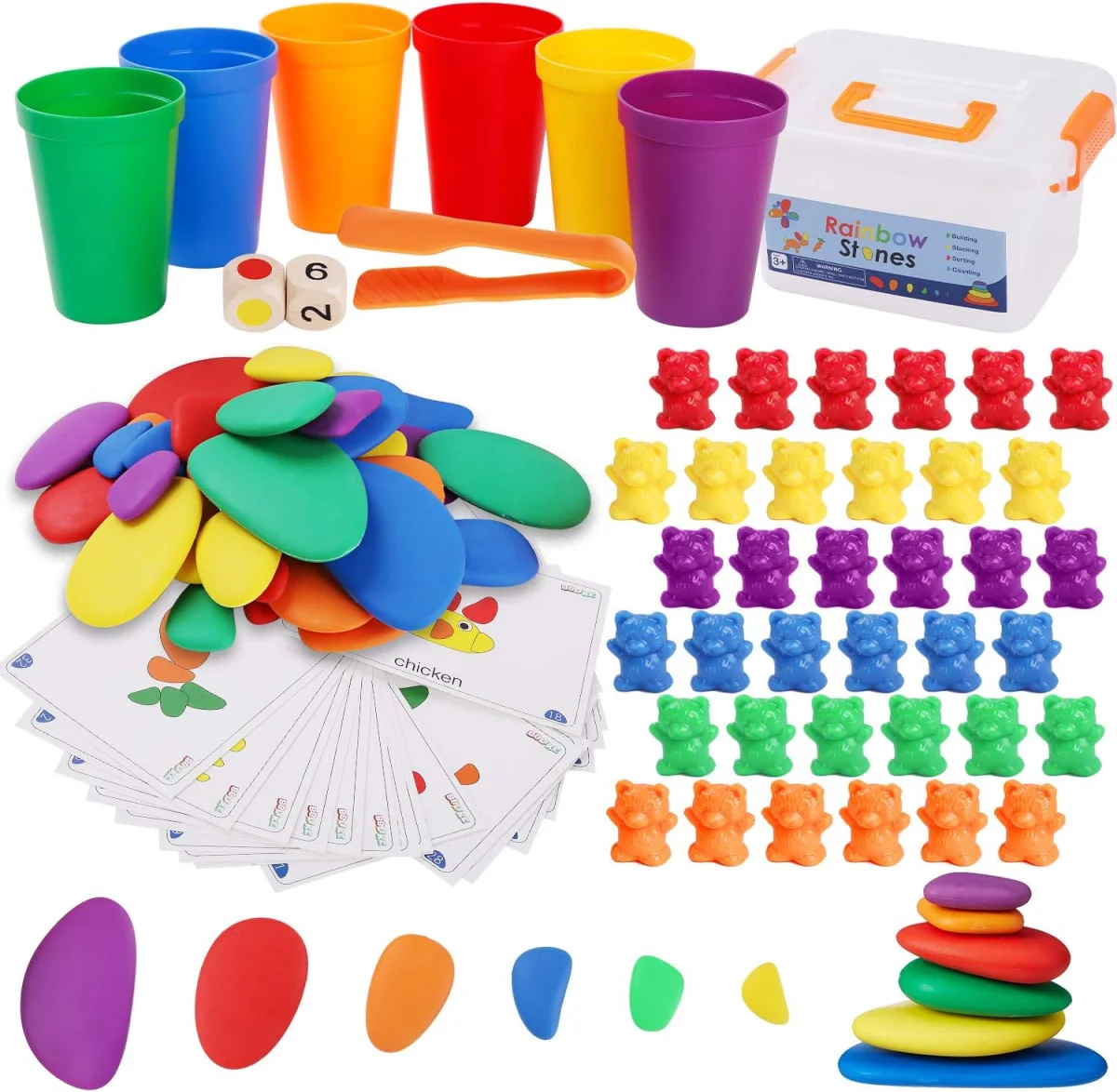 Jeux Montessori BBLIKE : Apprendre à compter avec des ours colorés - Vins Rouges Harmonieux pour Chaque Occasion Jeu des saisons Petit Ours Brun - Jeu des familles - Jeux & Jouets