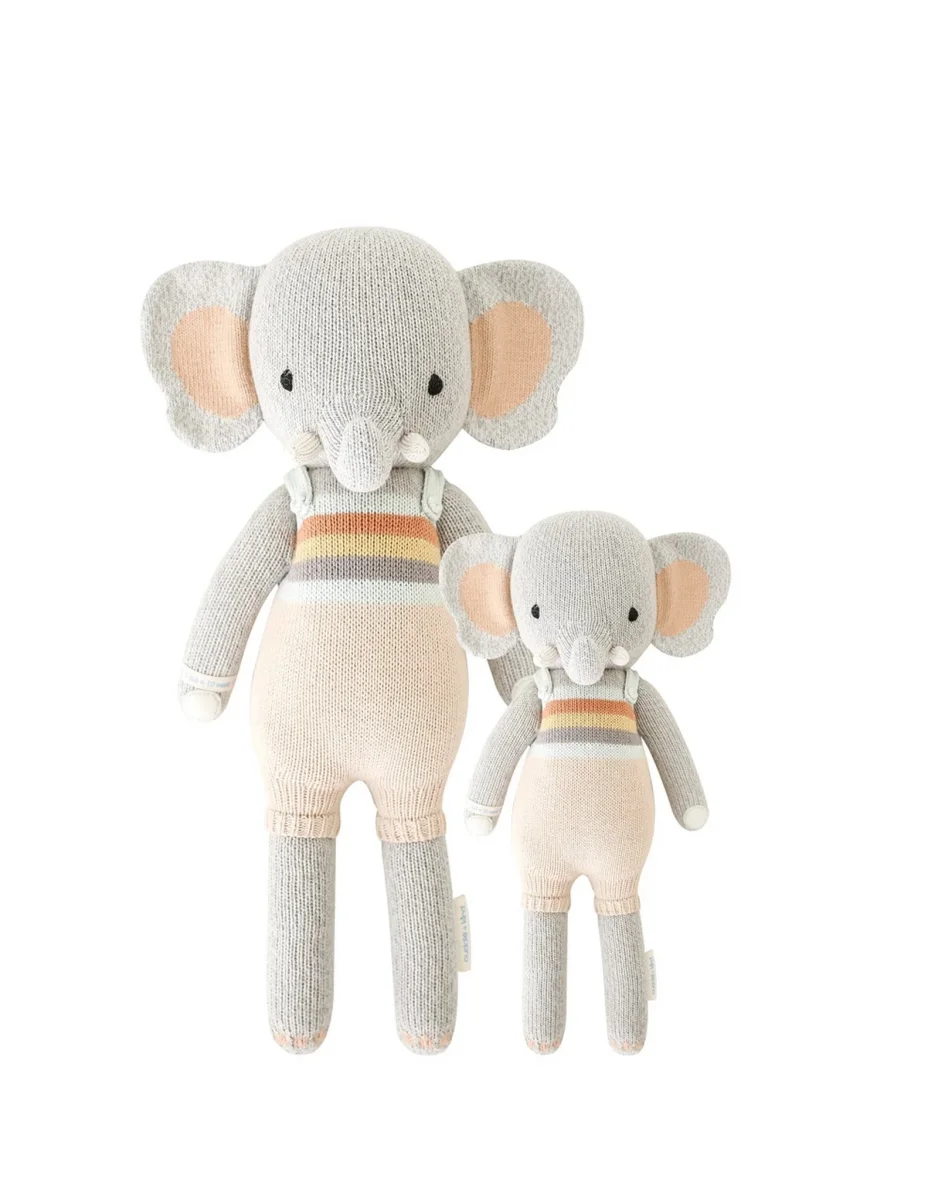 Peluche - Evan l'éléphant - Cuddle + kind - Boutique Maman & Bébé – Produits Essentiels Carré au Quotidien